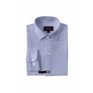 NEW LEO & ZACHARY boys' 4 way stretch long sleeve dress shirt in pale blue